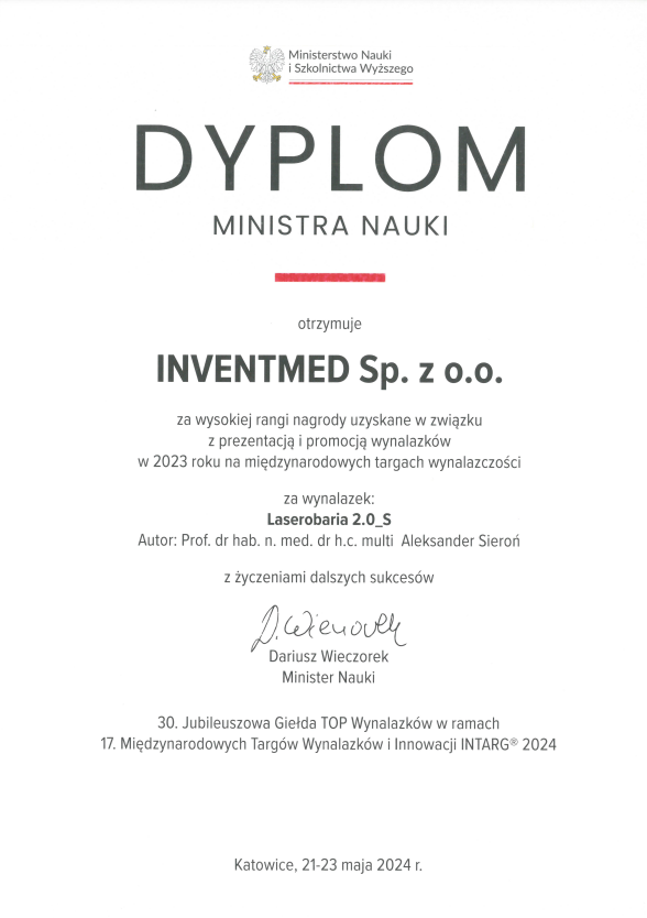 dylom od ministra nauki