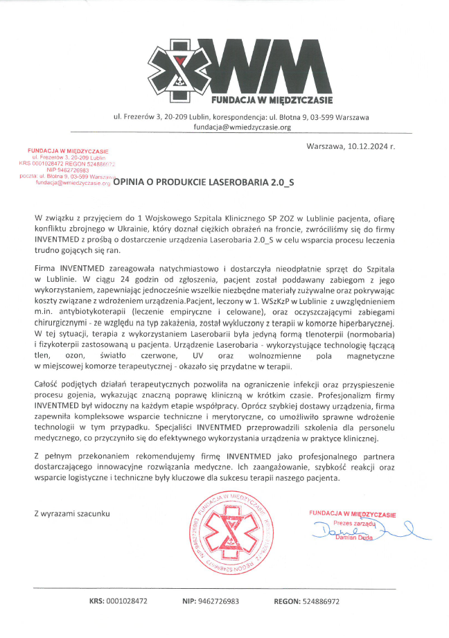 Laserobaria w 1 Wojskowym Szpitalu Klinicznym w Lublinie